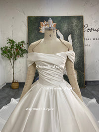 off the shoulder wedding dress