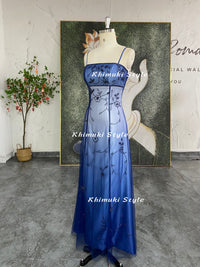 ombre blue party dress