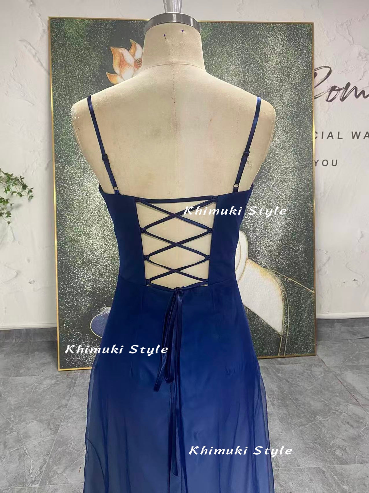 ombre blue party dress