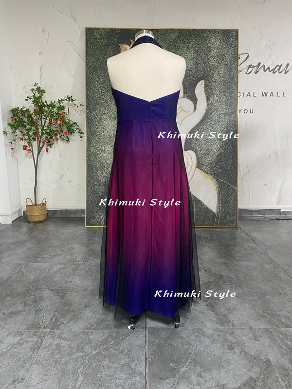 ombre plus size party dress