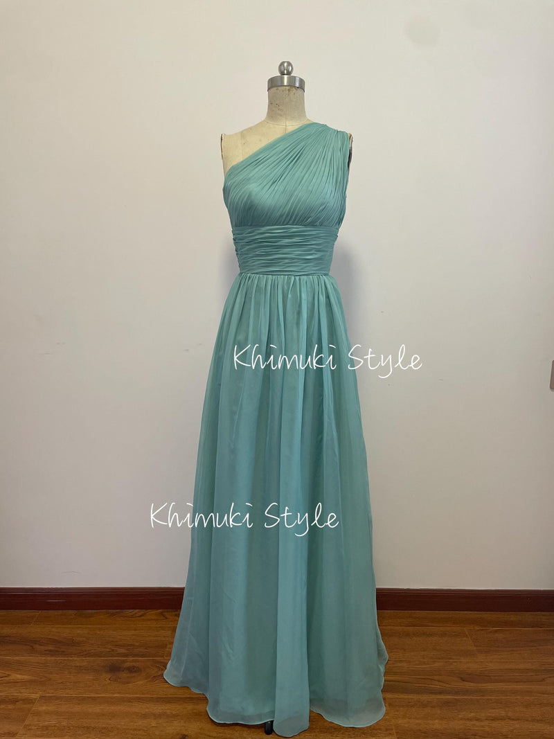 one shoulder mother of the bride dress