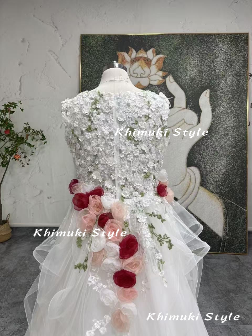 plus size green wedding gown 