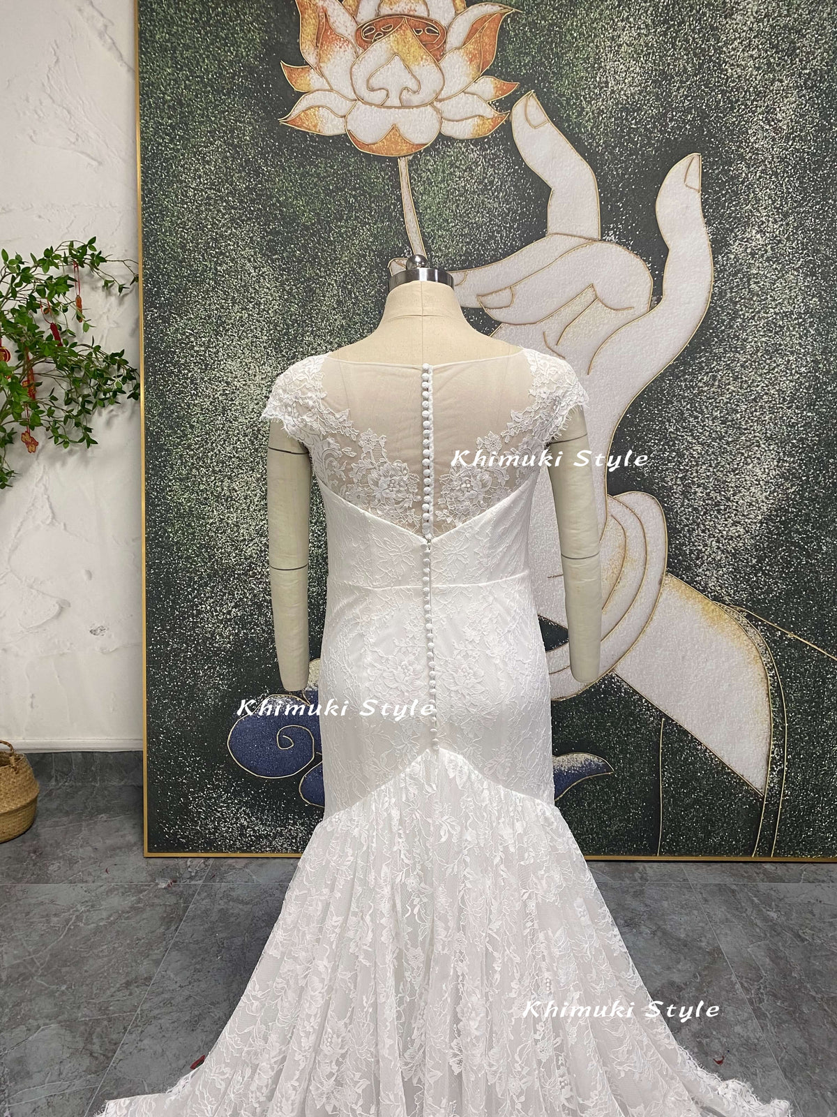 plus size lace bridal dress
