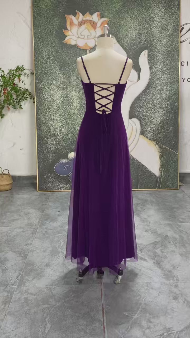 vintage purple party dress