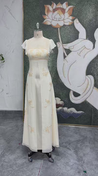 vintage off white prom dress