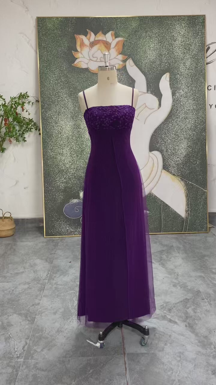 purple party dress