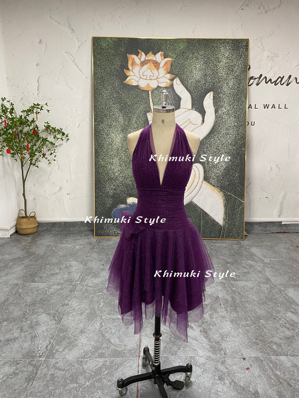 purple homecoming dress