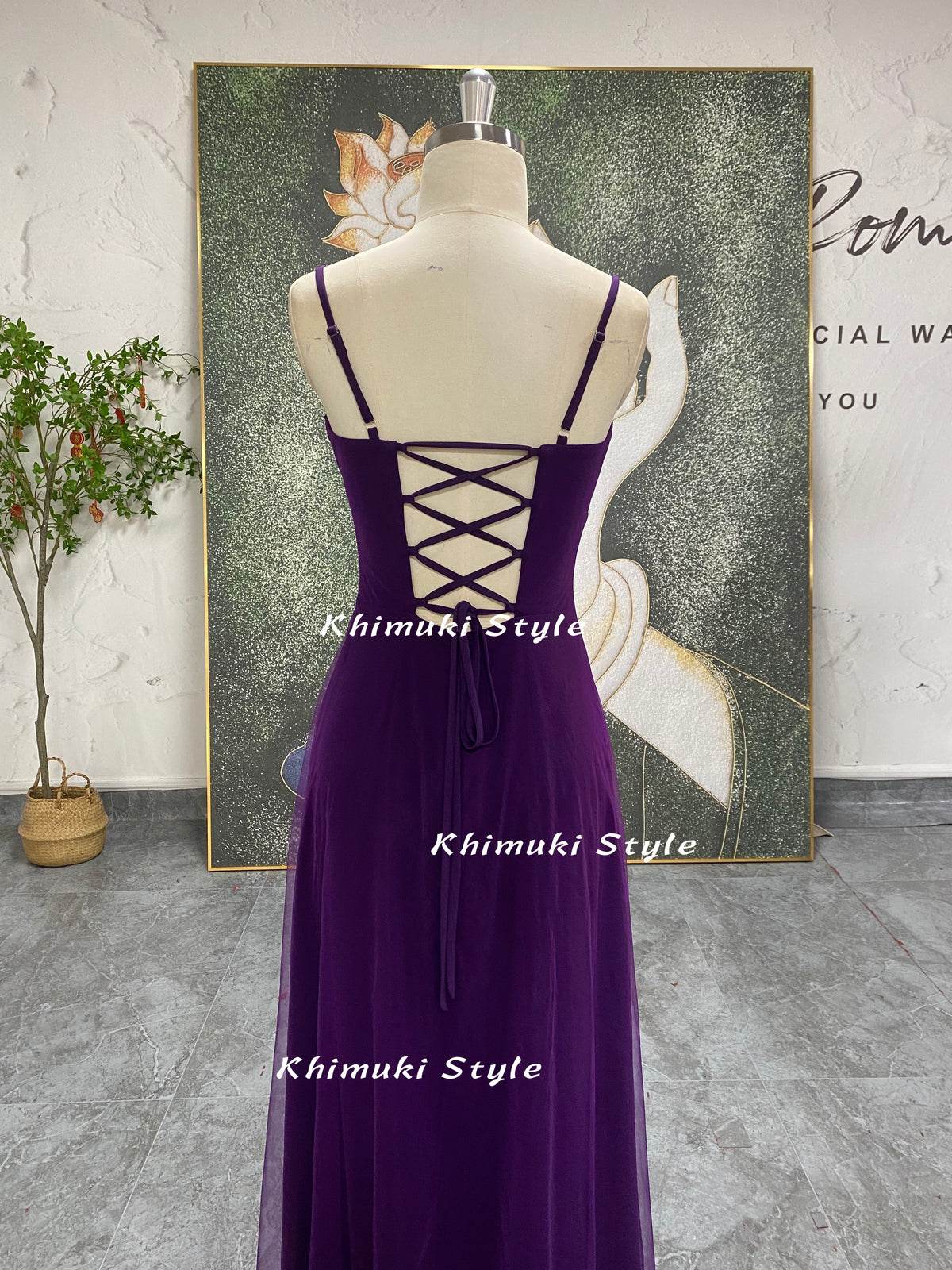 purple prom gown
