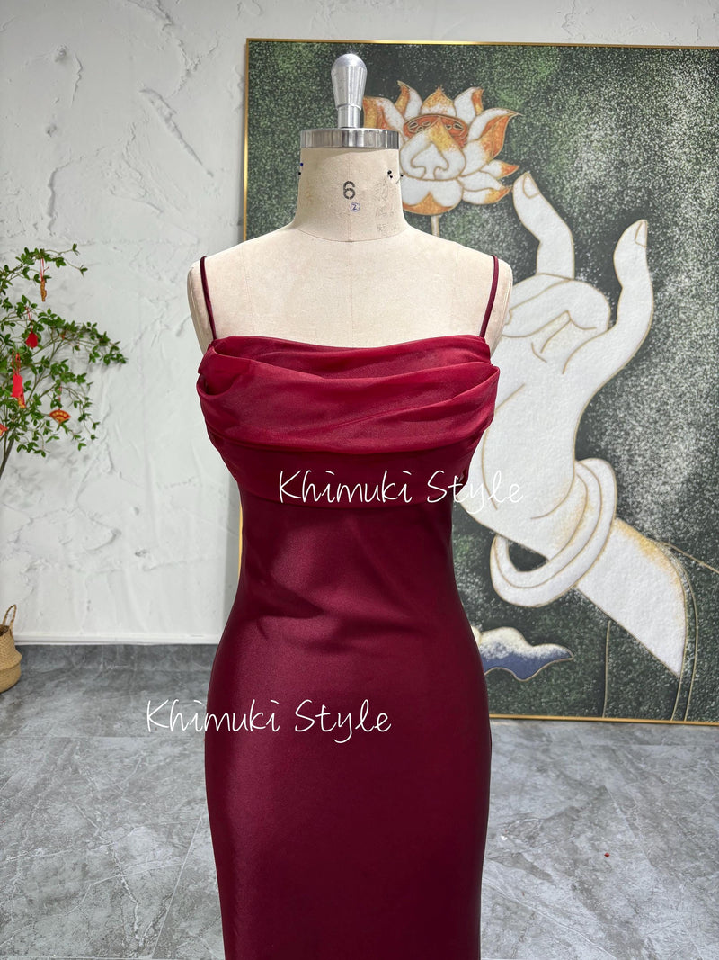 fit red party dress