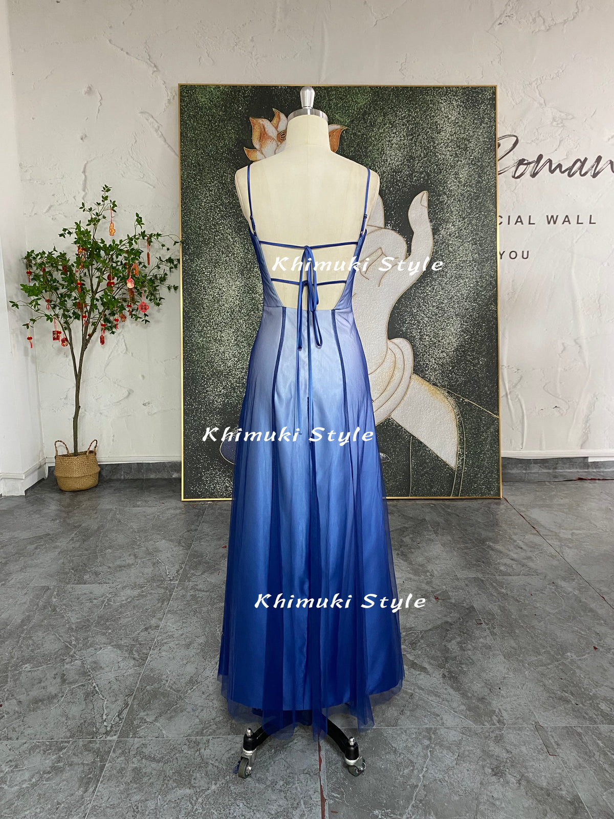 sexy back ombre prom dress