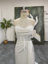 Slit wedding dress
