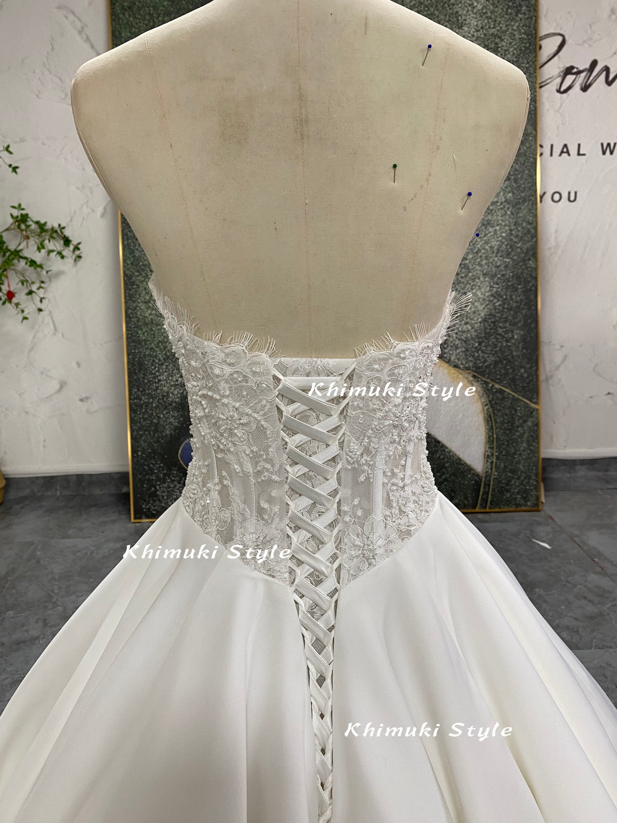sexy sheer ivory wedding dress