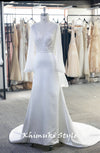 v-neck wedding dress
