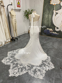 sheath lace wedding dress