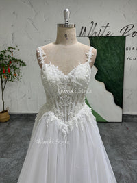 v_neck wedding dress