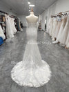 sheer lace wedding dress