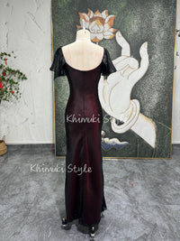 fit maxi prom dress
