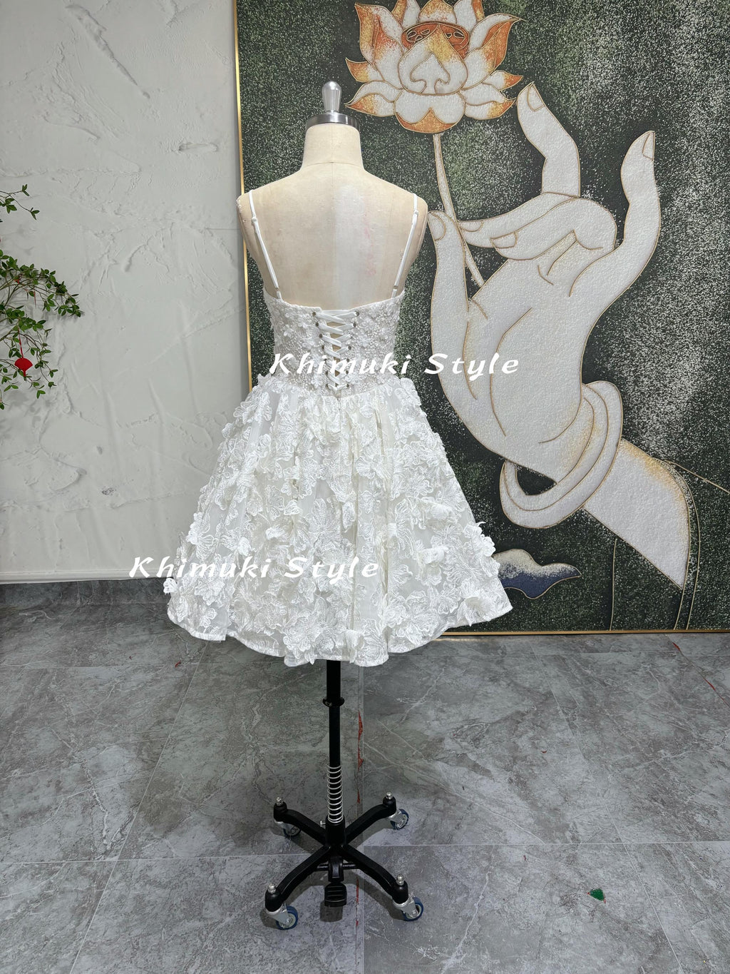 simple lace brides dress