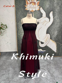 spaghetti strap red party dress