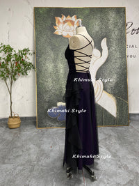 sparkle black and purple party dress