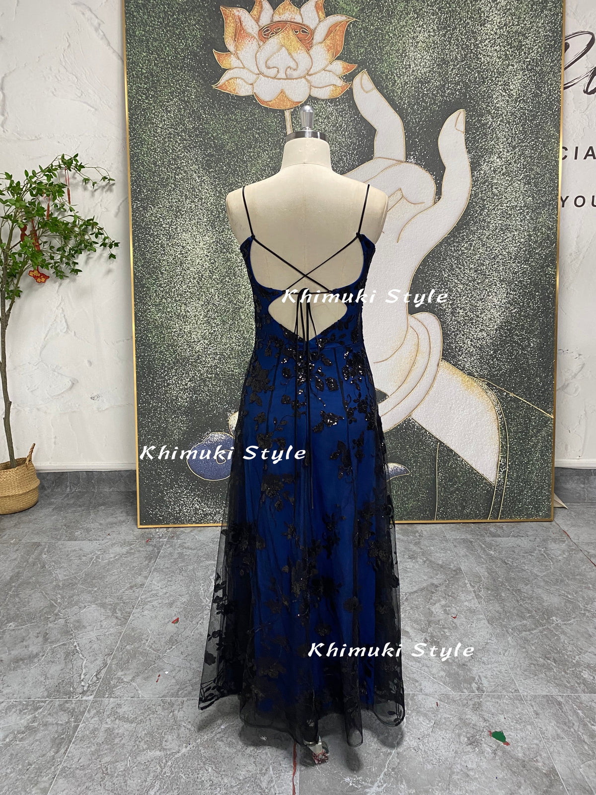 sparkle blue prom dress