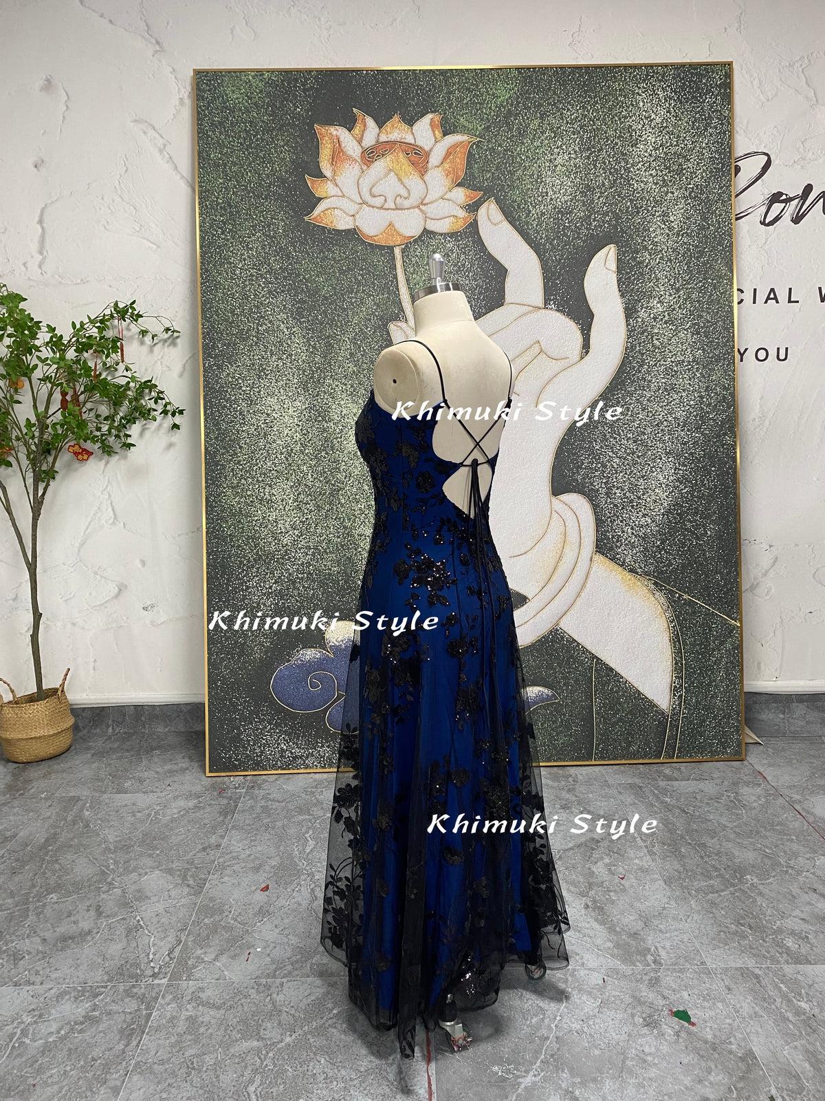 sparkle lace prom dress