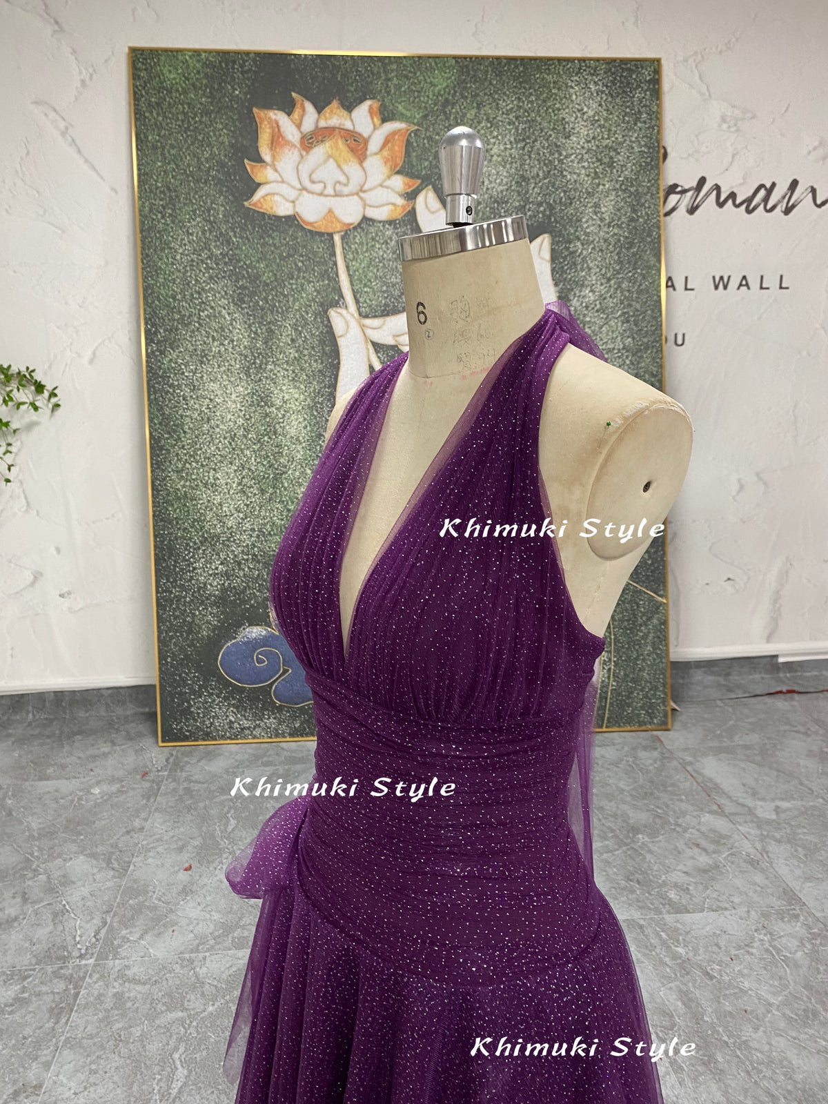sparkle purple short prom dress