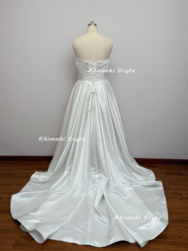 strapless wedding dress