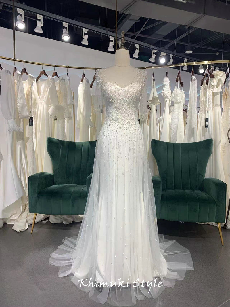 pearl wedding dress