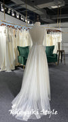 v-back wedding dress