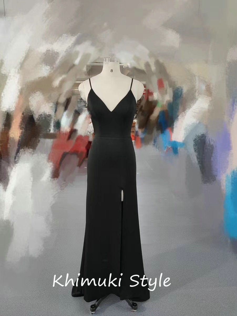 black bridesmaid dress