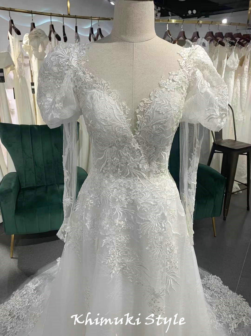 maxi fit lace wedding dress