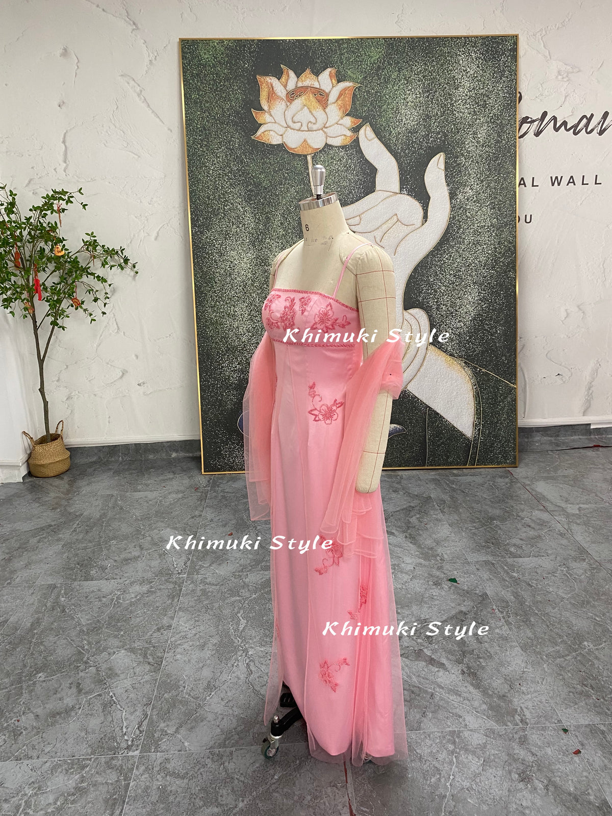 vintage pink party dress