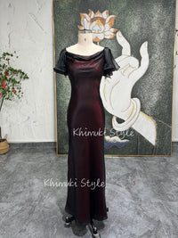 red and black party dress