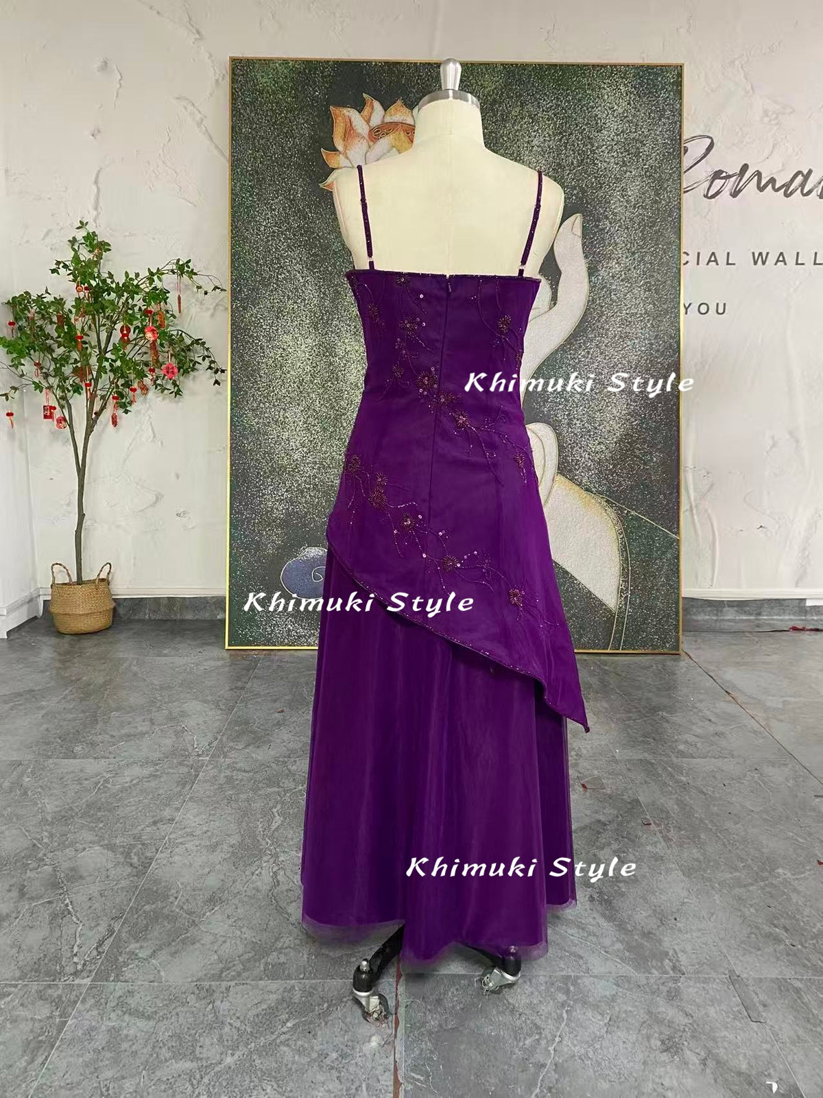 vintage purple prom gown