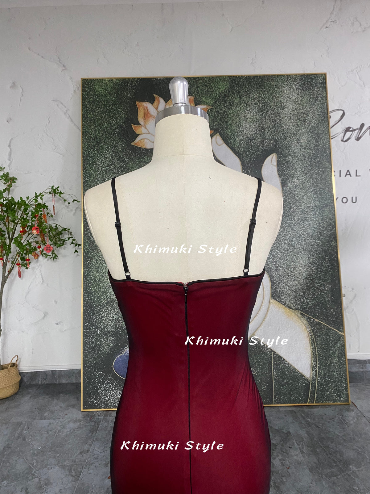 vintage red formal dress