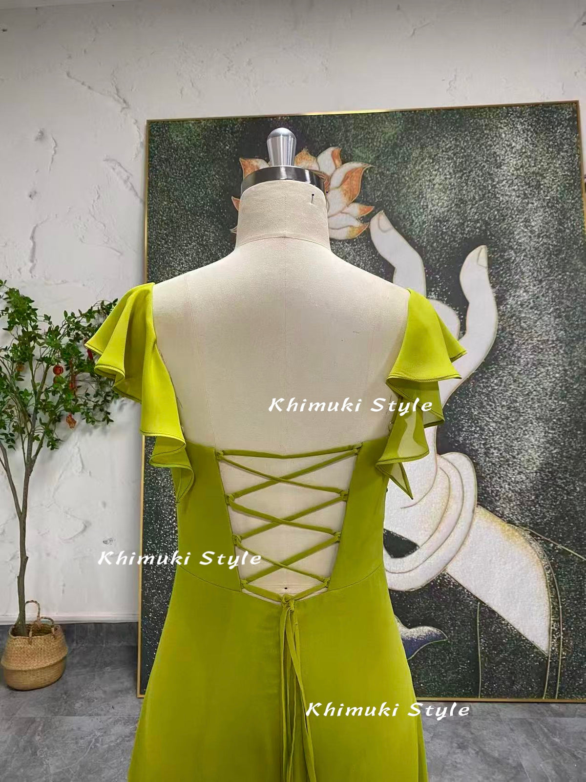 vintage short sleeve green party dress