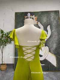 vintage short sleeve green party dress