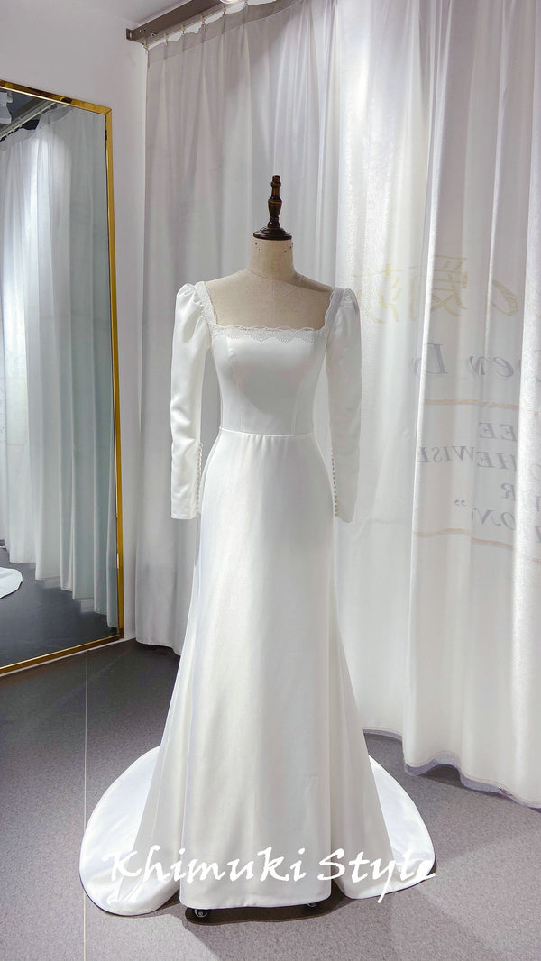 sheath wedding dress